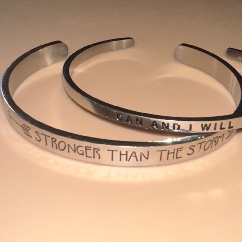 Silver Inspirational Cuff Bracelets
